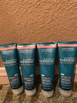 John Frieda Luxurious Volume Shampoo & Conditioner 8.45 oz Set of 4 Tubes