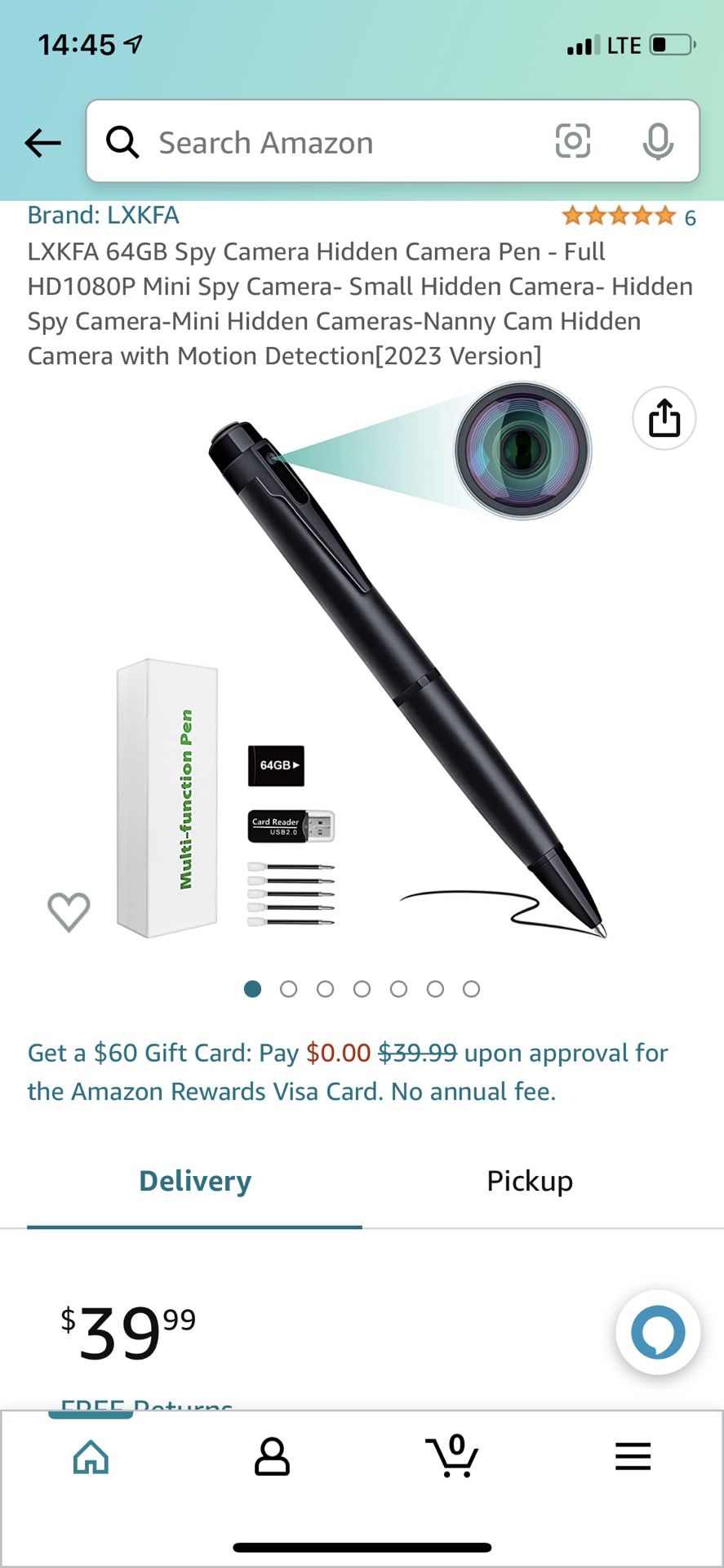 LXKFA 64GB Spy Camera Hidden Camera Pen - Full HD1080P Mini Spy Camera- Small Hidden Camera- Hidden Spy Camera-Mini Hidden Cameras-Nanny Cam Hidden Ca