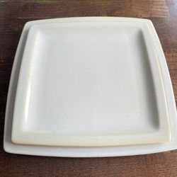 Set/4 Dinner And Salad Plate Ceramic /Cream