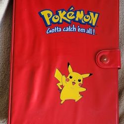 Vintage 1999 Red Pikachu Card Folder