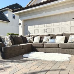 Beautiful Grey Sectional Sofa 