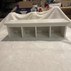 White Wooden Hanging Shelf