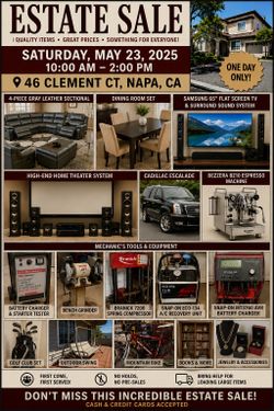 Estate Sale Saturday 10-2   5/23/26