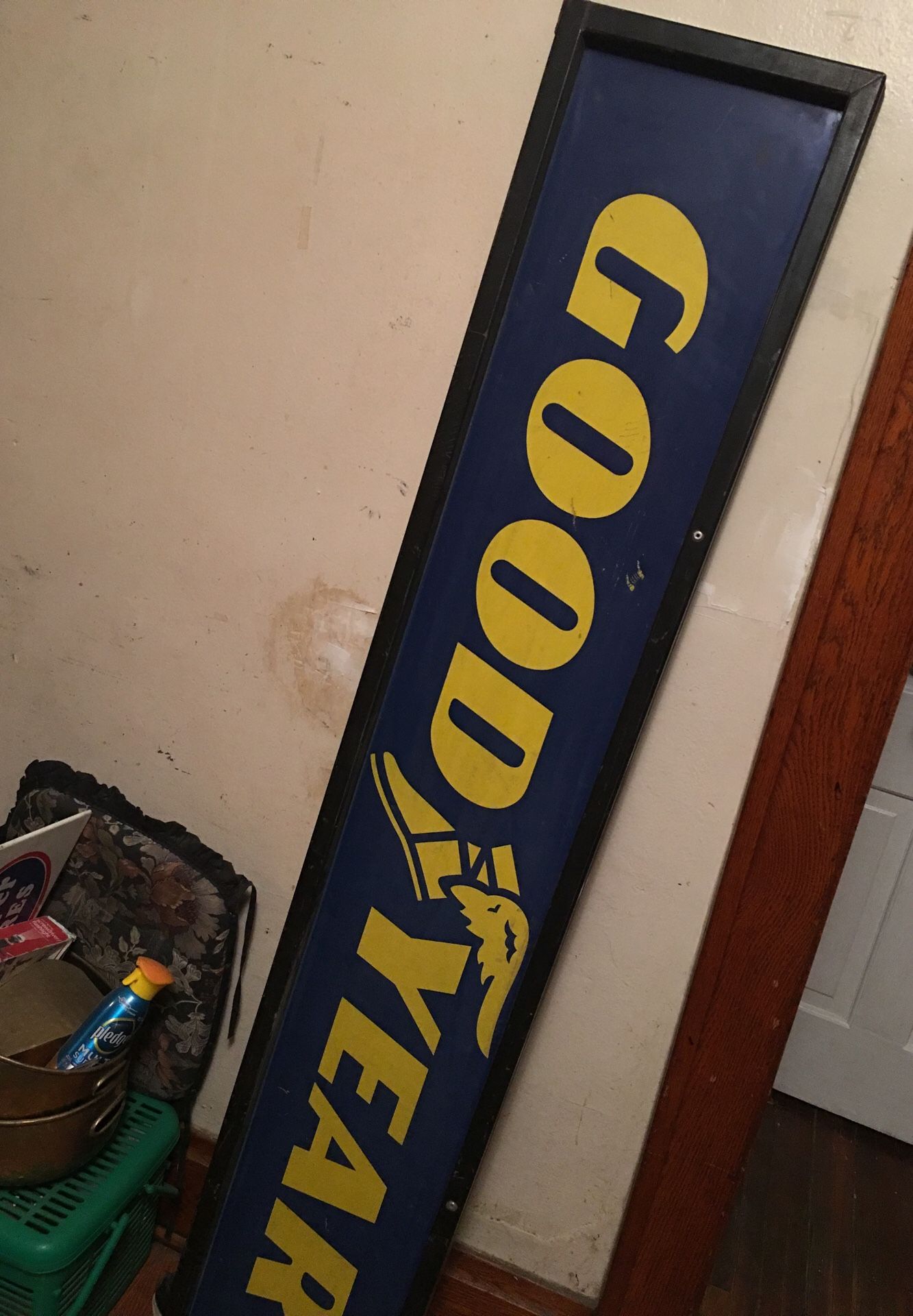 Vintage double sided good year sign