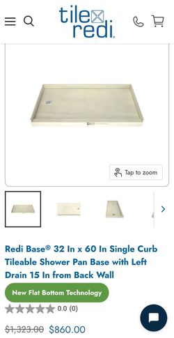 Shower pan tile shower brand new