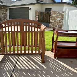 Children’s Conversion Crib / Toddler Bed  & Changing Table - Moving Sale!