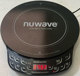 NuWave PIC Flex Precision Induction Cooktop 1300W Black Portable Burner 30501