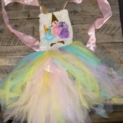 Pastel Unicorn Tutu Dress Brand New 