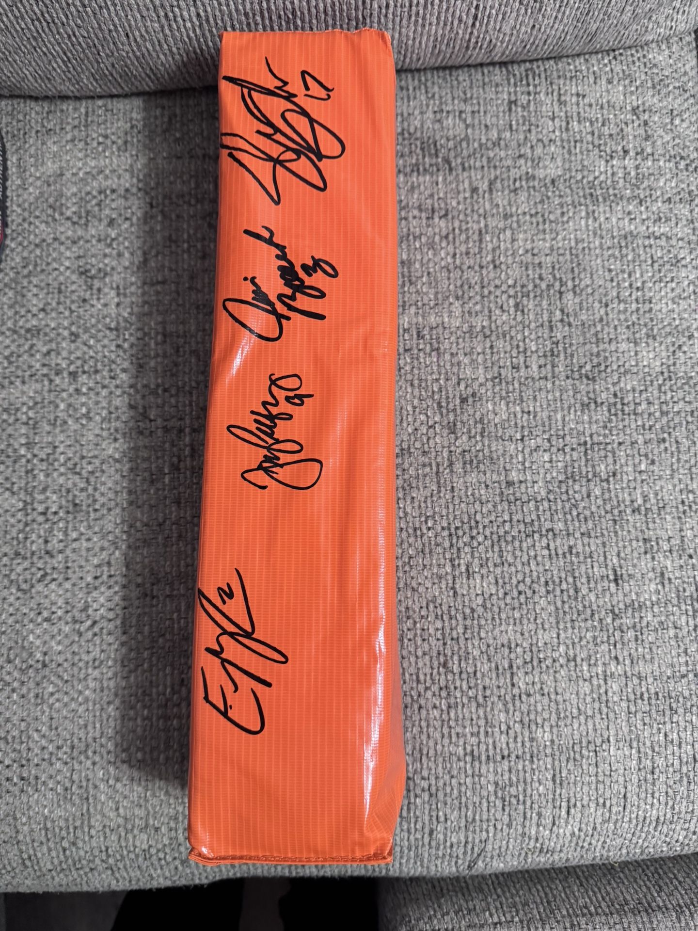 Bengals 4 Kickers Signed Pylon McPherson, Breech, Graham, Pelfrey-Metabilia Coa