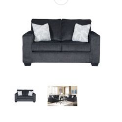 ALTARI CHARCOAL LOVESEAT FOR SALE (GOOD CONDITION)