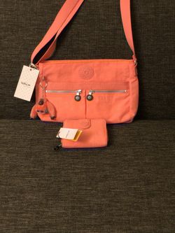 Kipling Handbag Set - Pink Sherbet