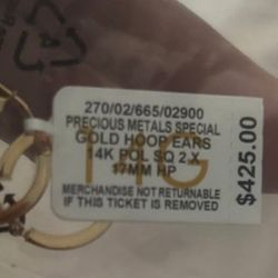 14k Gold Hoop Earrings 