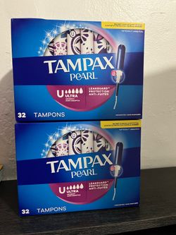 Tampax Pearl Tampons with LeakGuard Braid, Ultra Absorbency, 32 Count