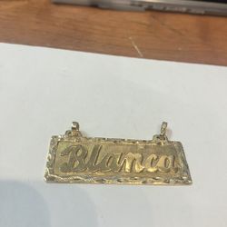 10k Gold Name Plate #109579-1 MJ
