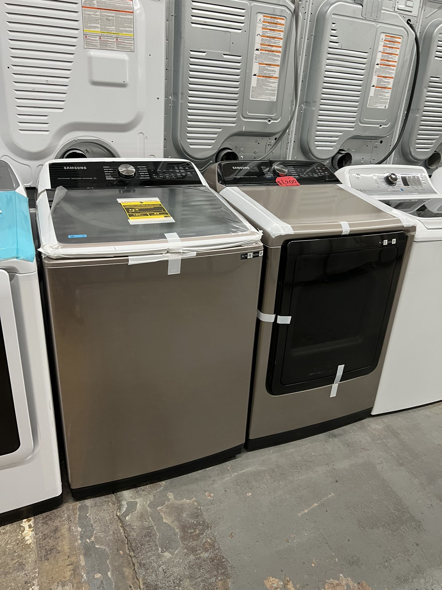 Samsung Top Load Set Washer And Dryer Electric New Scratch And Dent 