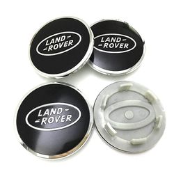 Set of 4pcs 62mm LAND ROVER | RANGE ROVER Black Center Wheel Hubs Hubcaps Emblem