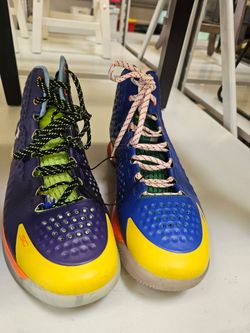 Under Armour Curry 1 x The Museum Multi Color What The Size 11.5 Mens Shoes