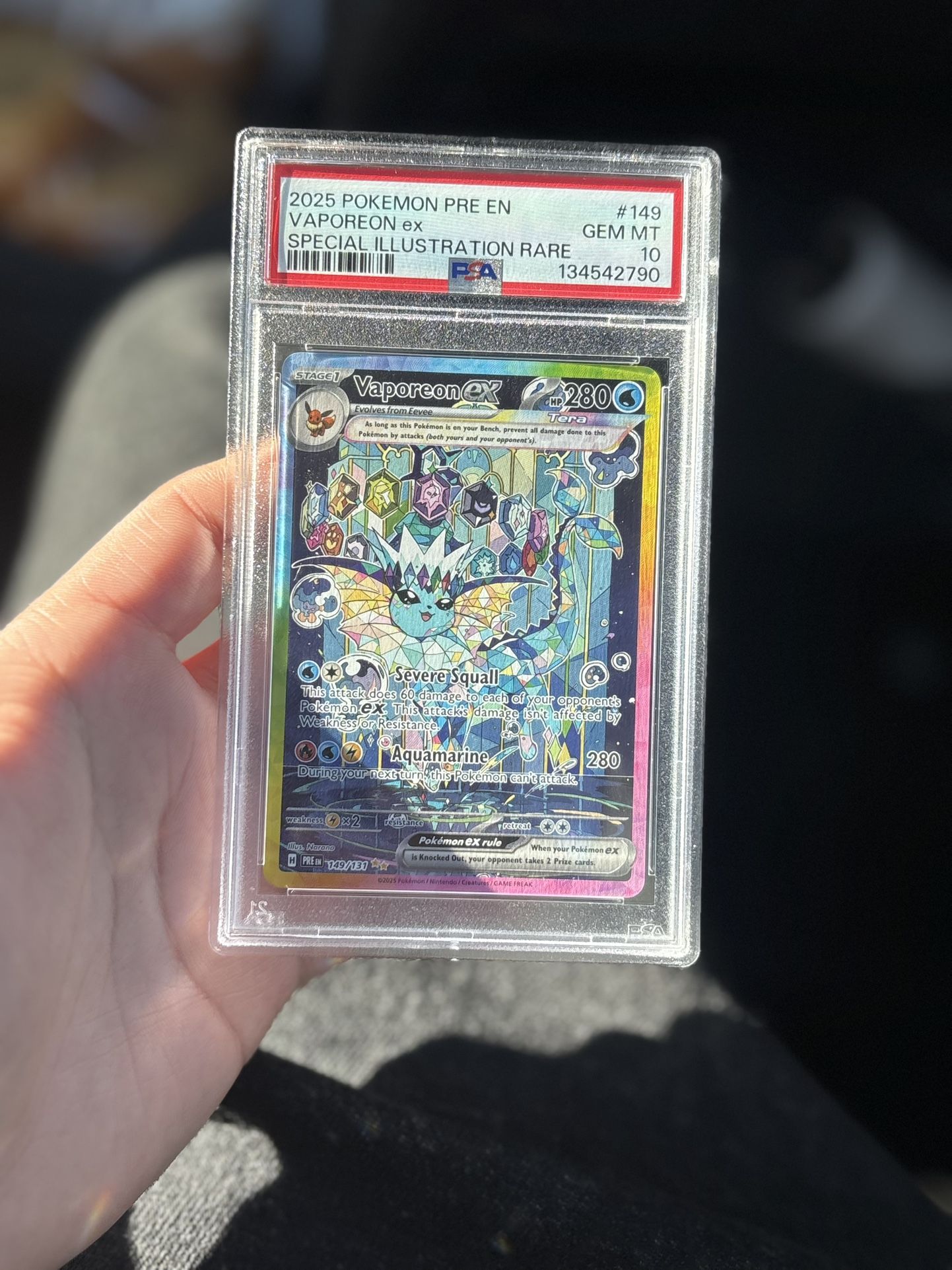PSA 10 Vaporeon EX 149/131 Prismatic Evolutions SIR(special Illustration Rare) Will Trade For Sealed If It’s 100% Trade