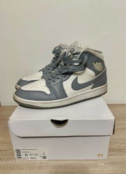 Nike Women’s Air Jordan 1 Mid “Sail/Stealth-White" Size 11 Used