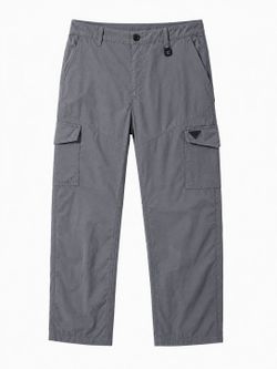 Grey Cargo Pants with Side Pockets