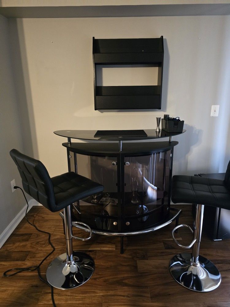 Bar Table with Wine Storage