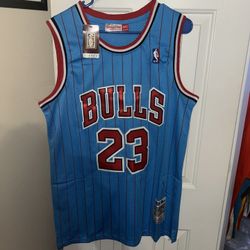 Michael Jordan Chicago Bulls blue jersey size L