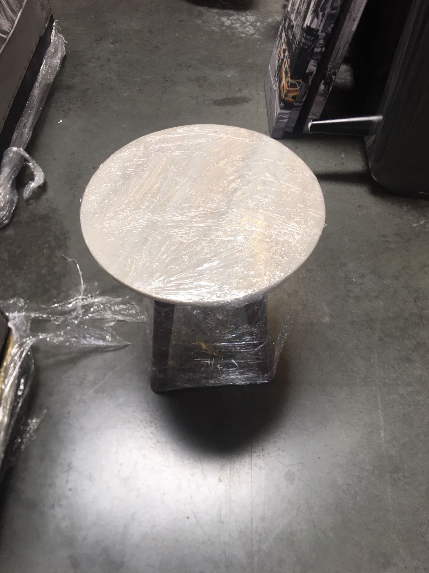 Small marble end table
