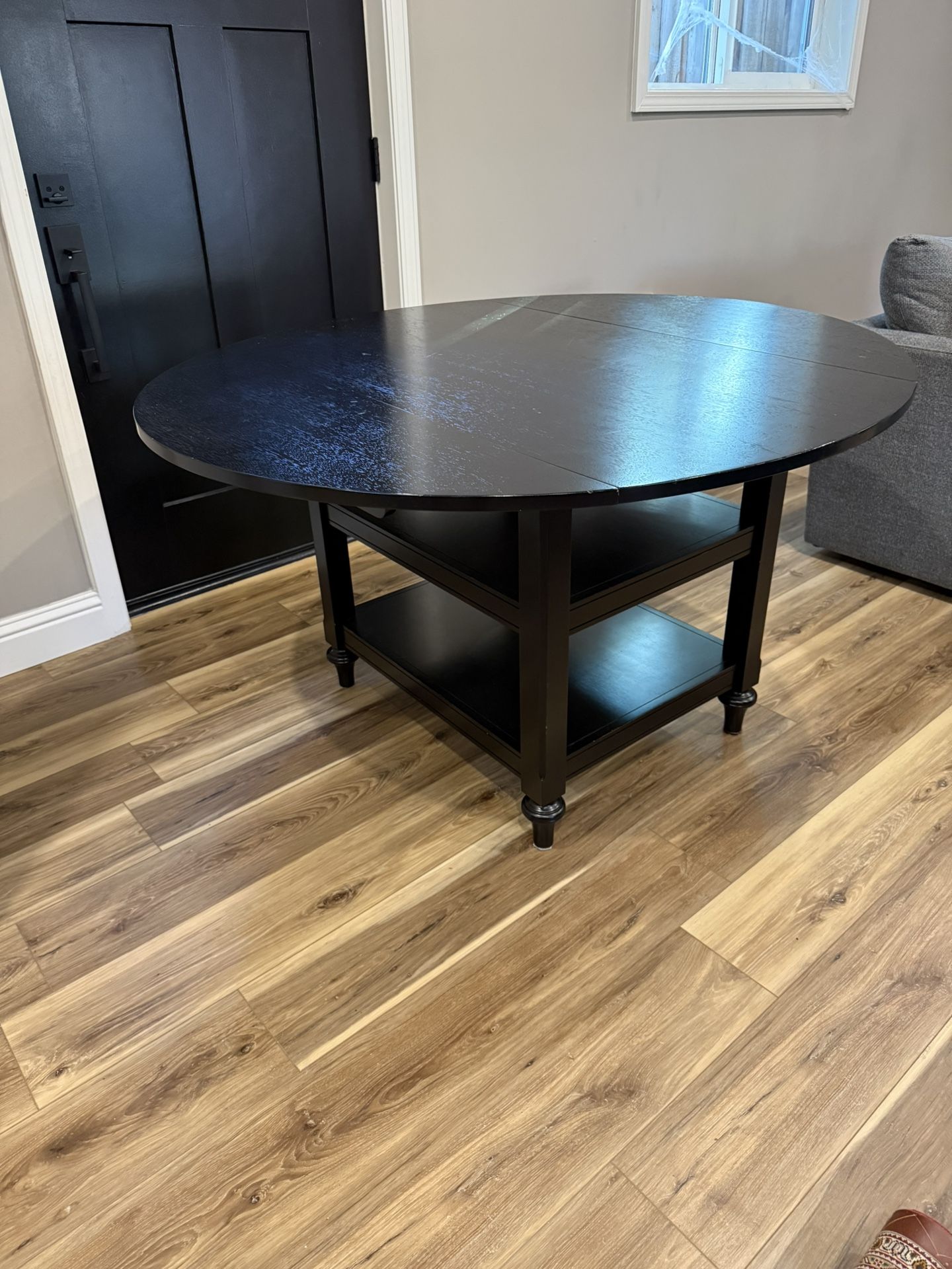 Pottery Barn Shayne Drop Leaf Dining Table (Black)