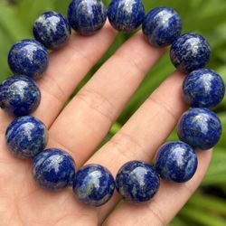 16mm Chunky Stretchable Lapis Lazuli Bracelet 