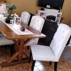 Custom Designed Farmhouse Style Dining Tables.