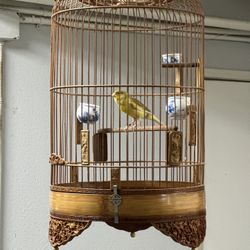 Bamboo Bird Cage 