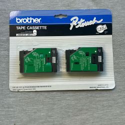 2 Brother P-touch tape cassettes 