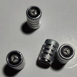 Set Of 4 New Wheel Tire Caps Air Valve Stem Cover For Mercedes Benz 
