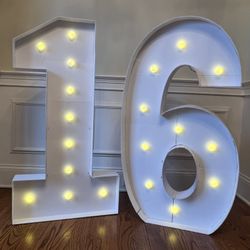 16 Number Lighted Sign
