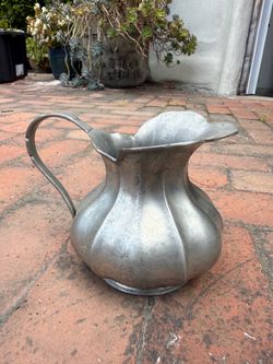 Vintage pewter pitcher/jug