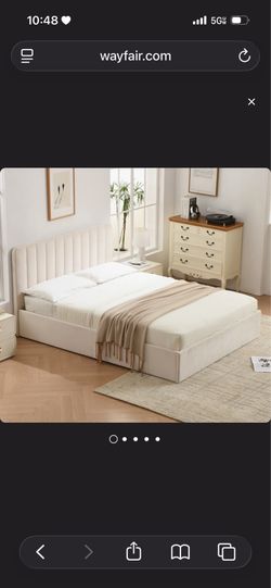 Hydraulic Lift Up Storage Upholstered Platform Bed