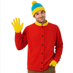 NEW XXL Cartman South Park Costume Hat Gloves & Jacket