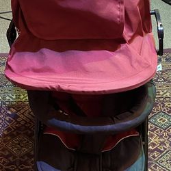 Evezo Red Foldable Baby Stroller Fully Operational