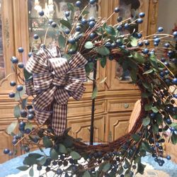 Country Blue Berry Wreath
