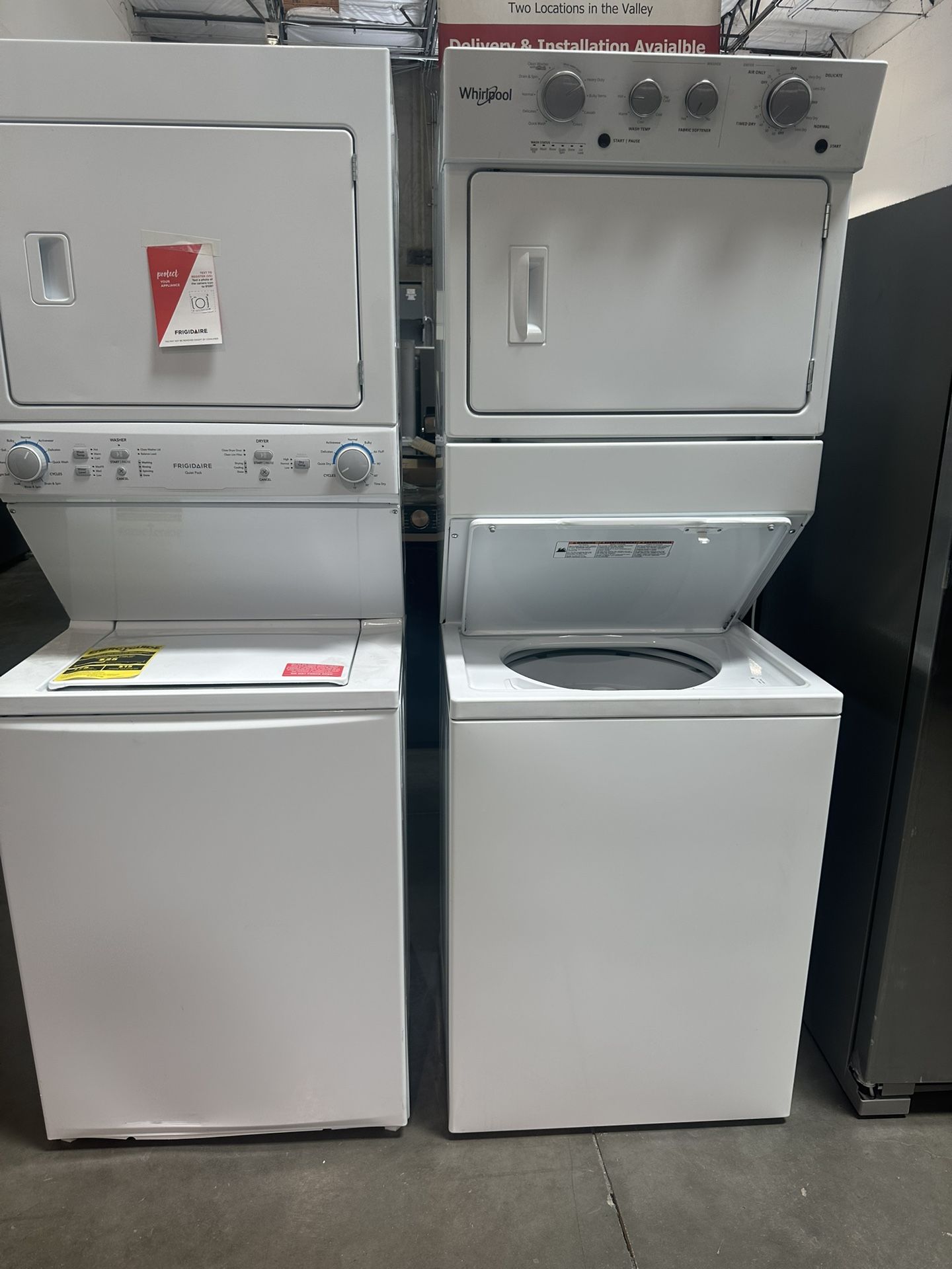 Washer And Dryer Stackable New 1 Yr Warranty