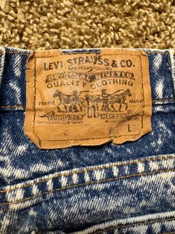 Levi's Orange Tab Acid Wash Made In USA Denim Jeans Mens Size 31x34 Vintage