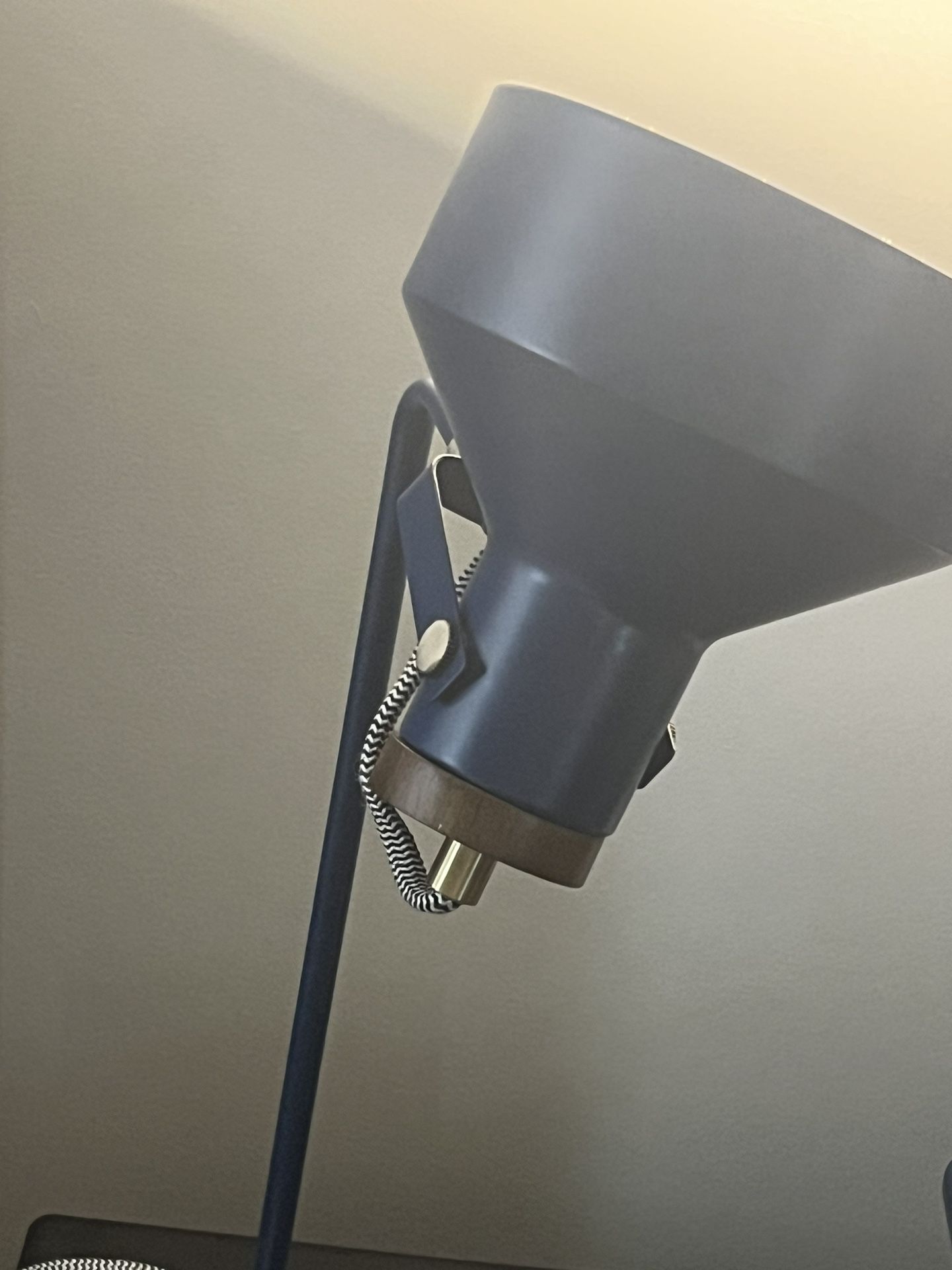 Navy Blue Desk Lamp With USB!