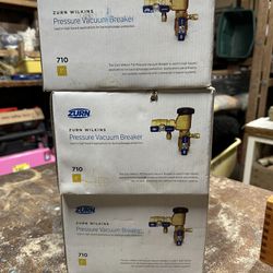 Three Brand New 710 Zurn/Wilkins Pressure Vacuum Breakers