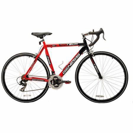 22.5" Genesis 700c Men's RoadTech Road Bike, Black/Red