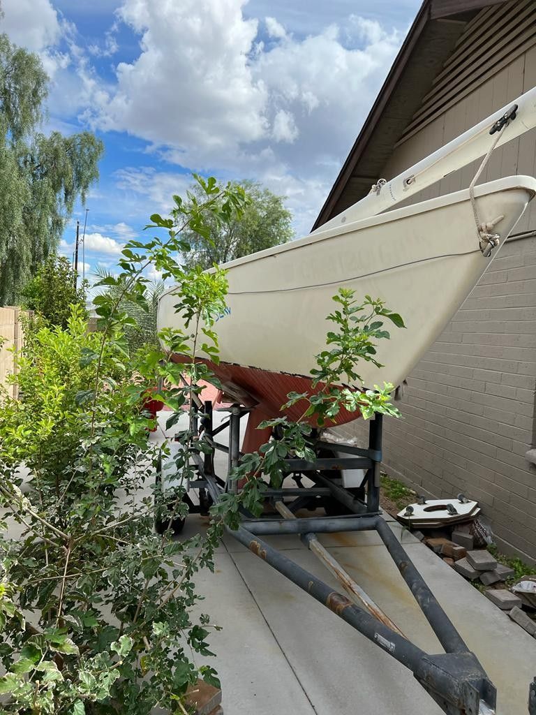 Sailing Boat With Trailer