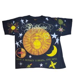 Vintage Fishbone Give a Monkey AOP All Over Re-Printed 90s Graphic T-shirt