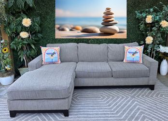 Free Delivery Gray Reversible Chaise Couch