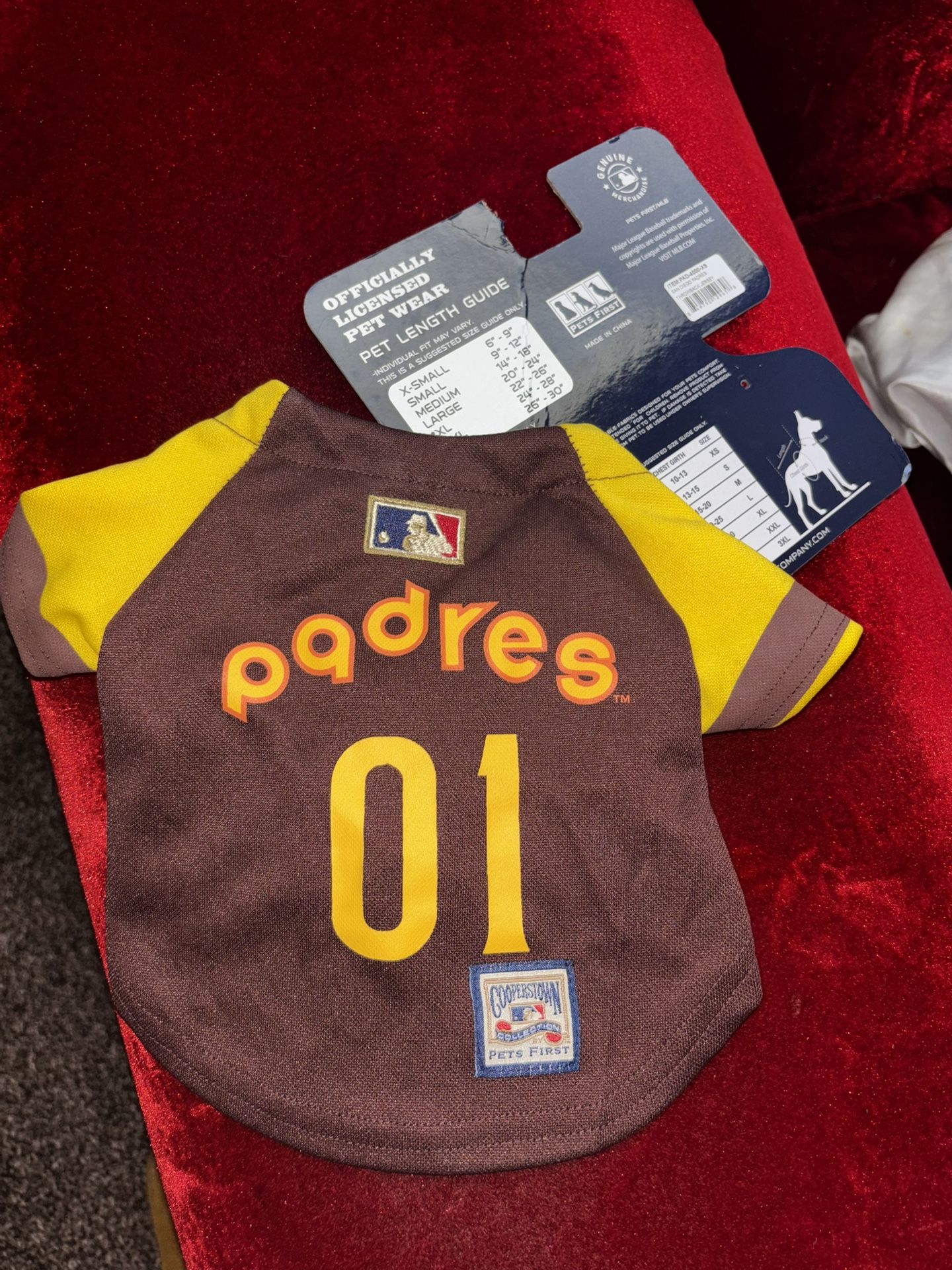 San Diego Padres Pet Throwback Jersey