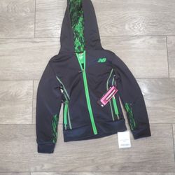 Girls Black And Green Jacket Size 6x New Balance