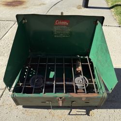 Coleman 425E Camping Stove Green Vintage Old